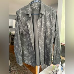 Express flower pattern dress shirt